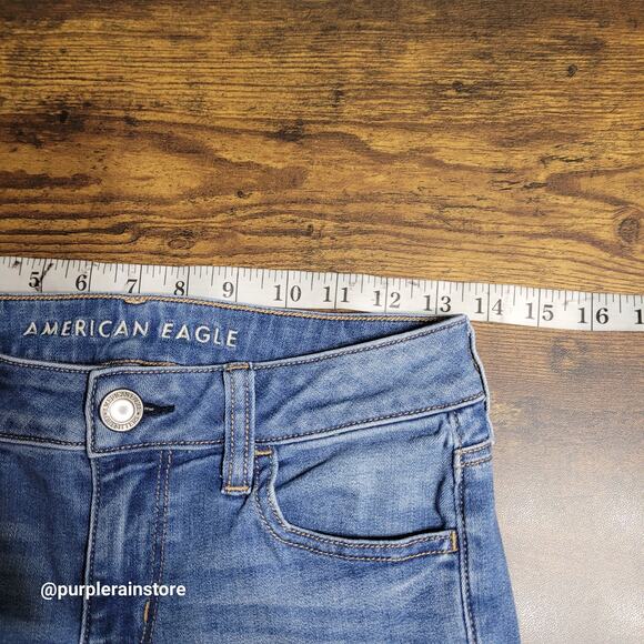 American Eagle Jeans 4S Jegging Low Rise Next Level Stretch Medium Light Wash - Picture 6 of 12
